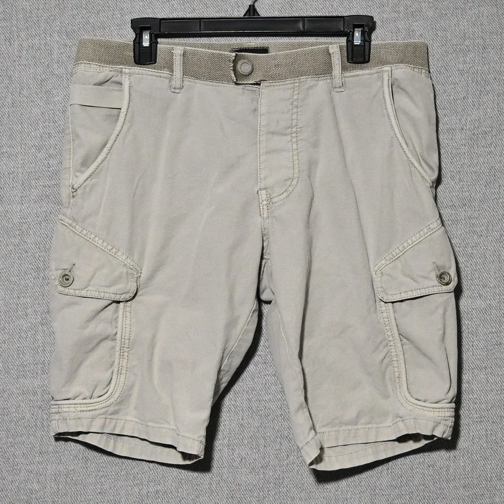 Jetlag Cargo Shorts Mens 100% Cotton Multi Pocket 33 Khaki